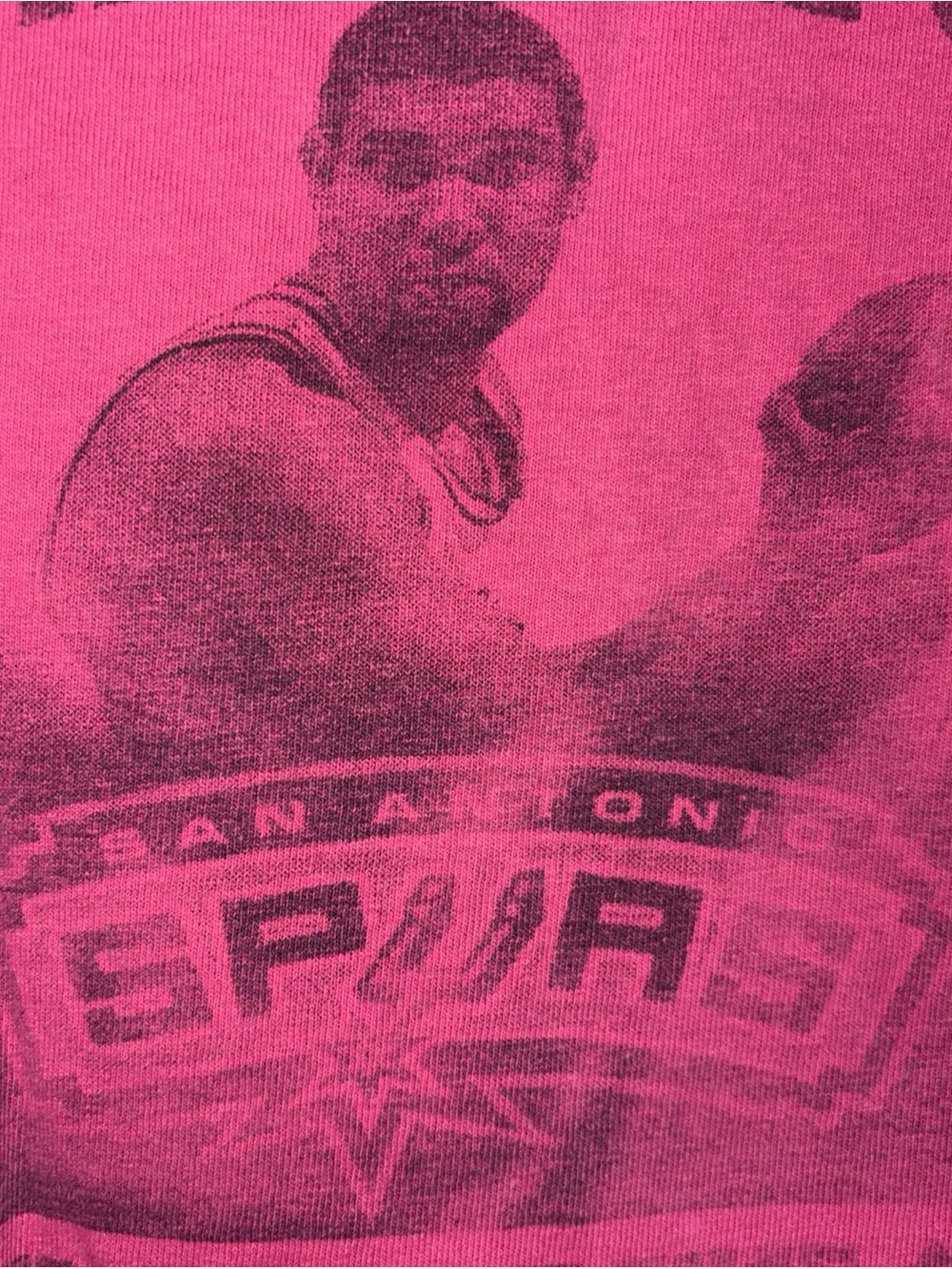 San Antonio Spurs Vintage Y2K DISTRESSED Pink 2005 Champs Parking Lot Shirt M - Picture 5 of 6